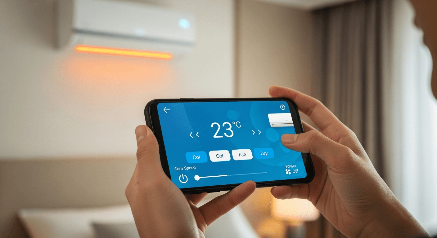 Mi Home app interface kawalan aircond